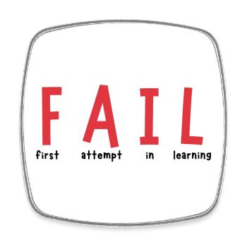 FAIL – Lernchance statt Niederlage - Square fridge magnet - white - Front