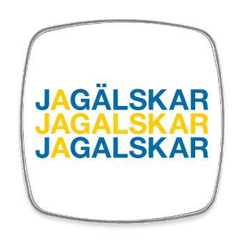 I LOVE SWEDEN Schweden Flagge - Viereckiger Kühlschrankmagnet - Weiß - Vorne