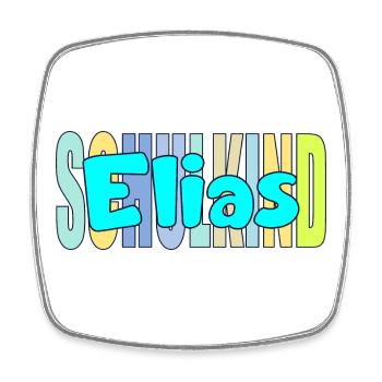 SCHULKIND ELIAS EINSCHULUNG - Viereckiger Kühlschrankmagnet - Weiß - Vorne