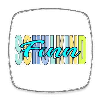 SCHULKIND FINN - SCHULANFANG EINSCHULUNG - Viereckiger Kühlschrankmagnet - Weiß - Vorne