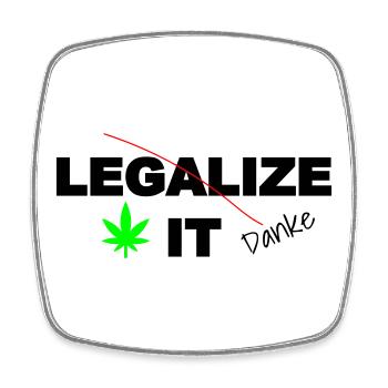 Weed Cannabis Marijuana Legalization - Square fridge magnet - white - Front