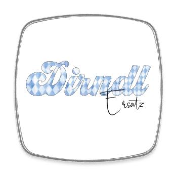 Dirndl Schrift Bayern Muster - Viereckiger Kühlschrankmagnet - Weiß - Vorne