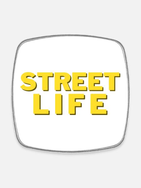 street life - Magnet carré - blanc