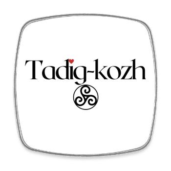 Tadig-kozh Triskell Fête grands-pères Breton - Magnet carré - blanc - Devant