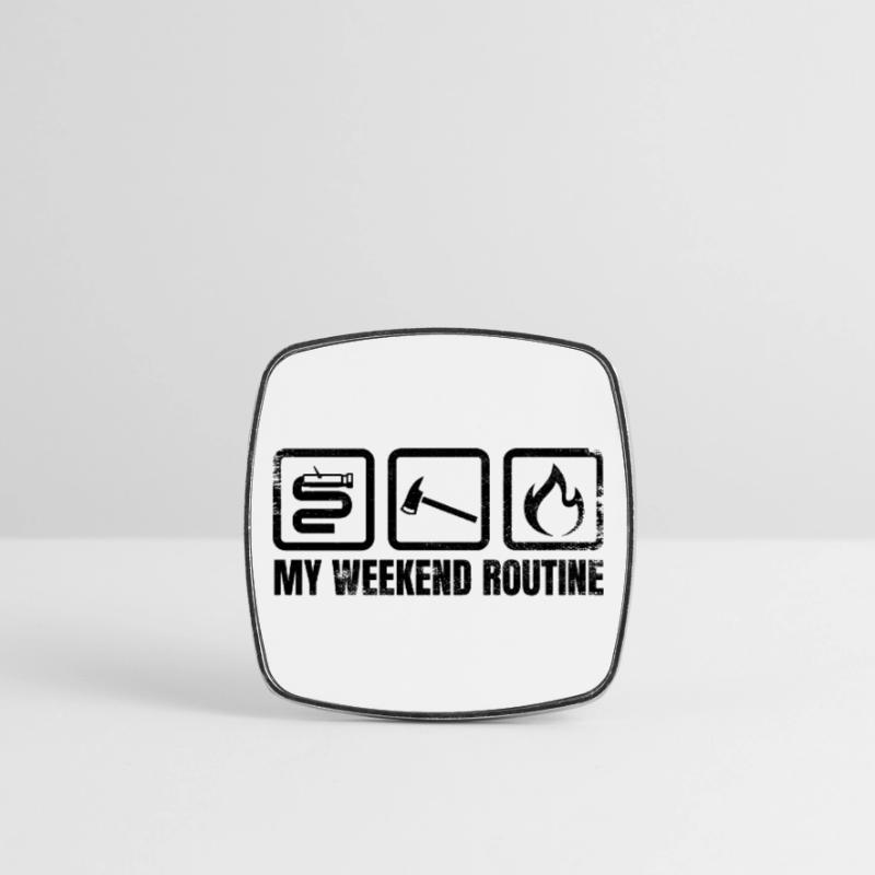 Firefighter Weekend Square fridge magnet