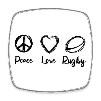 Motivation for rugby players - Square fridge magnet - white - Front
