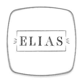 ELIAS in Context - Square fridge magnet - white - Front