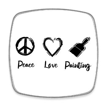 Painters and varnishers - Square fridge magnet - white - Front