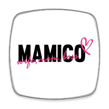 Mamico wife mom - Viereckiger Kühlschrankmagnet - Weiß - Vorne