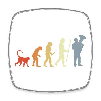 Tubist Evolution - Square fridge magnet - white - Front