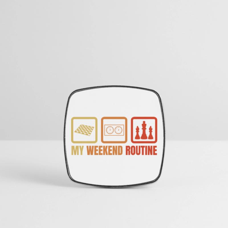 Chess Weekend Square fridge magnet