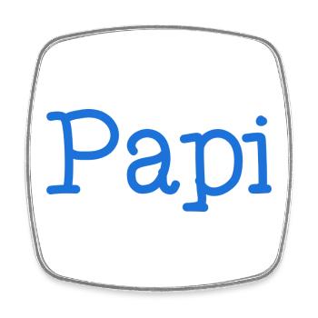 PAPI. FÊTE DES PÈRES. BONNE FÊTE PAPY. JE T'AIME. - Magnet carré - blanc - Devant