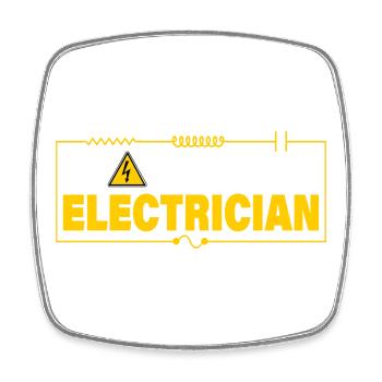 ELECTRICIAN - Square fridge magnet - white - Front