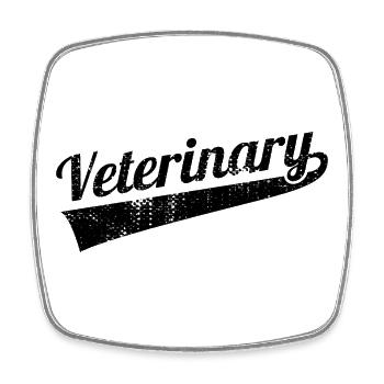 Veterinarian - Square fridge magnet - white - Front
