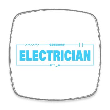 ELECTRICIAN - Square fridge magnet - white - Front