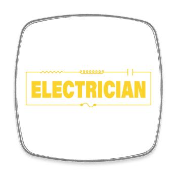 ELECTRICIAN - Square fridge magnet - white - Front