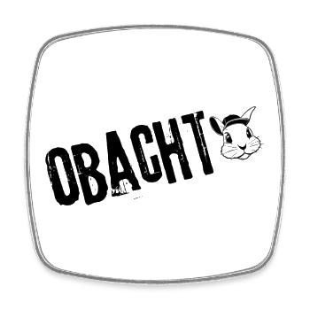 ObachtStyle | Redewendung - Viereckiger Kühlschrankmagnet - Weiß - Vorne