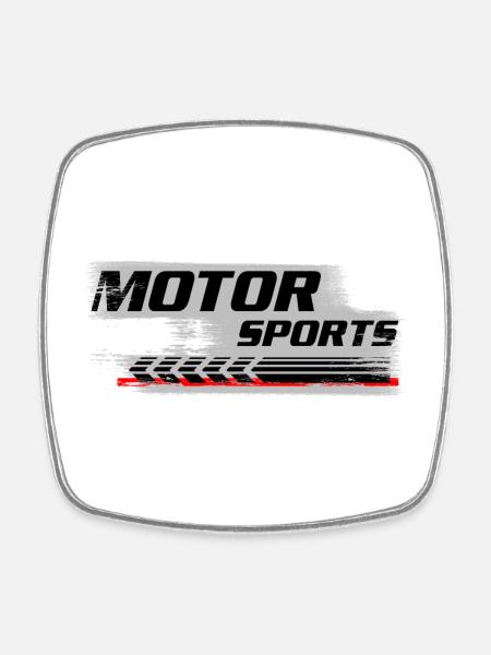 Motor Sports - Square fridge magnet - white