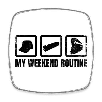 Trainspotter schedule - Square fridge magnet - white - Front