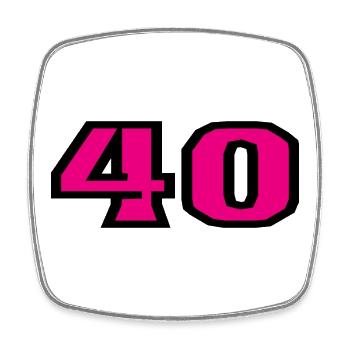 40. 40 YEARS. 40th ANNIVERSARY. 40TH ANNIVERSARY. - Square fridge magnet - white - Front
