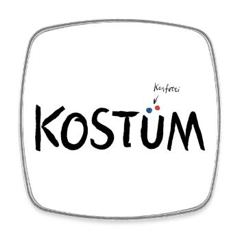 Fastnacht - Kostüm - Kostümersatz - Spruch - Viereckiger Kühlschrankmagnet - Weiß - Vorne