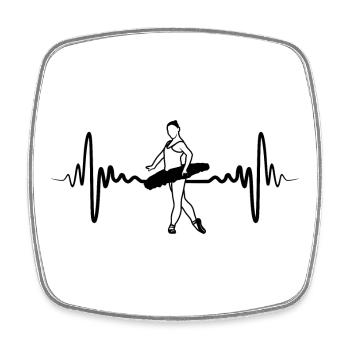 Ballet Girl - Square fridge magnet - white - Front