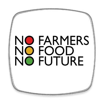 Farmers Protest No Farmers No Food No Future Traffic Light - Square fridge magnet - white - Front