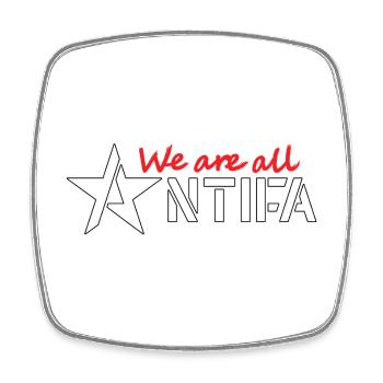 Nous sommes tous ANTIFA - Magnet carré - blanc - Devant