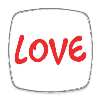 VALENTINSTAG. Junggesellinnenabschied. ICH LIEBE DICH. ICH LIEBE DICH. LIEBE - Viereckiger Kühlschrankmagnet - Weiß - Vorne