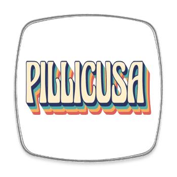 T-Shirt Sicilia pillicusa T-Shirt Geschenkidee - Viereckiger Kühlschrankmagnet - Weiß - Vorne