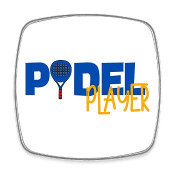 Padel-Spieler - Viereckiger Kühlschrankmagnet - Weiß - Vorne