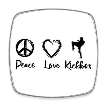 Kickboxing Love - Square fridge magnet - white - Front