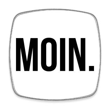 MOIN. T-shirt Amoureux de la côte nord-allemande Hambourg - Magnet carré - blanc - Devant