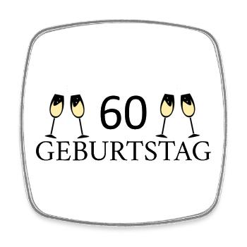 60th birthday 60 years - Square fridge magnet - white - Front