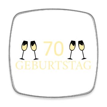 70th birthday 70 years - Square fridge magnet - white - Front
