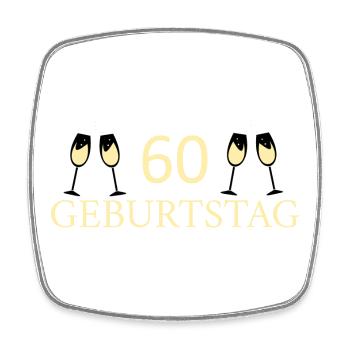 60th birthday 60 years - Square fridge magnet - white - Front