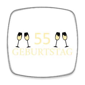 55th birthday 55 years - Square fridge magnet - white - Front