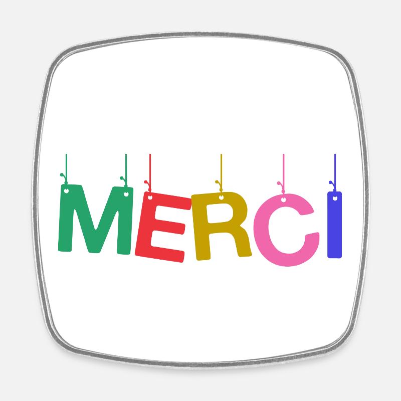 MERCI. MAÎTRESSE. MAÎTRE. MERCI MAÎTRESSE - Magnet carré - blanc