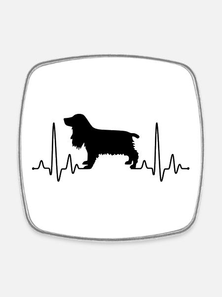 Cocker Spaniel Plus - Square fridge magnet - white