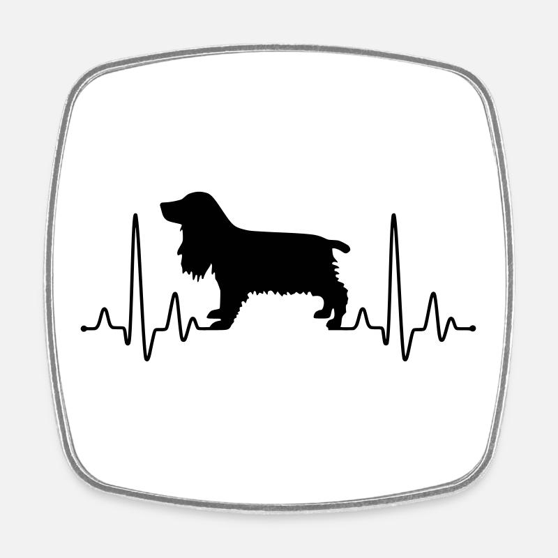 Cocker Spaniel Plus - Square fridge magnet - white