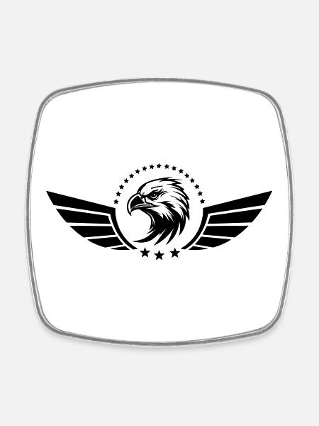Eagle - Bird lovers - Square fridge magnet - white