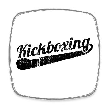 Kickboxen - Viereckiger Kühlschrankmagnet - Weiß - Vorne