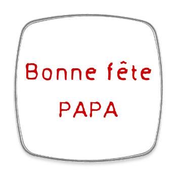 PAPA. VATERTAG. FROHER VATERTAG. ALLES GUTE ZUM GEBURTSTAG. - Viereckiger Kühlschrankmagnet - Weiß - Vorne