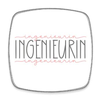 Ingenieurin Geschenk Ingenieur Studium Beruf - Viereckiger Kühlschrankmagnet - Weiß - Vorne