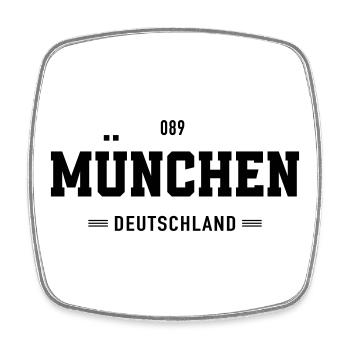 089 Muenchen Deutschland - Viereckiger Kühlschrankmagnet - Weiß - Vorne