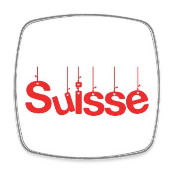 SUISSE. PAYS. GENEVE. SUISSE. HUMOUR. PAYS - Magnet carré - blanc - Devant