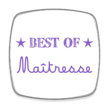 MISTRESS. THANK YOU. THANK YOU MISTRESS - Square fridge magnet - white - Front