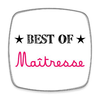 MISTRESS. THANK YOU. THANK YOU MISTRESS. GIFT - Square fridge magnet - white - Front