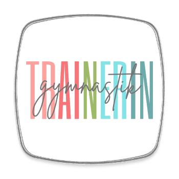 Trainerin Gymnastik Gymnastiktrainerin Geschenk - Viereckiger Kühlschrankmagnet - Weiß - Vorne