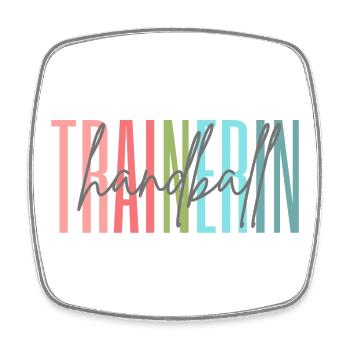 Trainerin Handball Handballtrainerin Geschenk - Viereckiger Kühlschrankmagnet - Weiß - Vorne